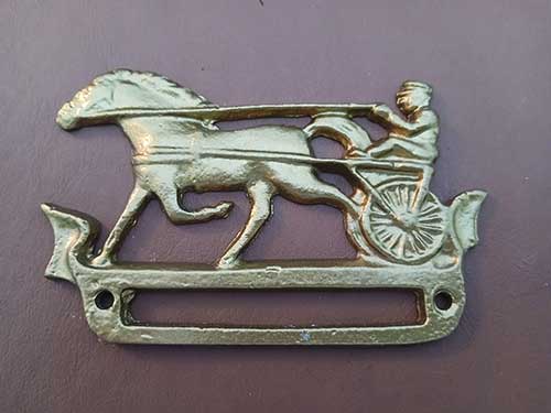 Brass Harness Racing Plaque