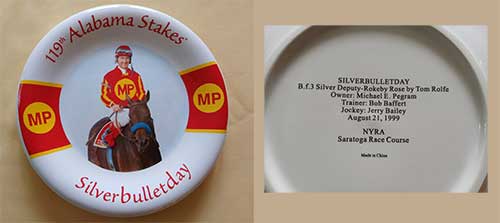 SILVERBULLETDAY Vintage Horse Racing Plate