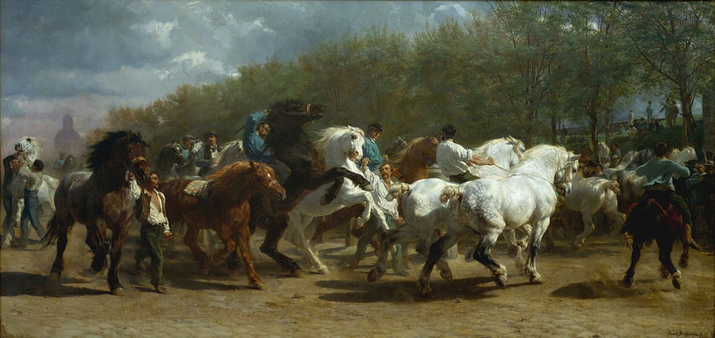 Rosa Bonheur, The Horse Fair, 1852-53 (photo credit © Bonheur/ Wiki Commons) Rosa Bonheur, The Horse Fair, 1852-53 (photo credit © Bonheur/ Wiki Commons)