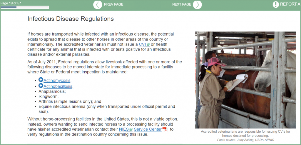 USDA Module for continuing education for Veterinarians USDA Module for continuing education for Veterinarians